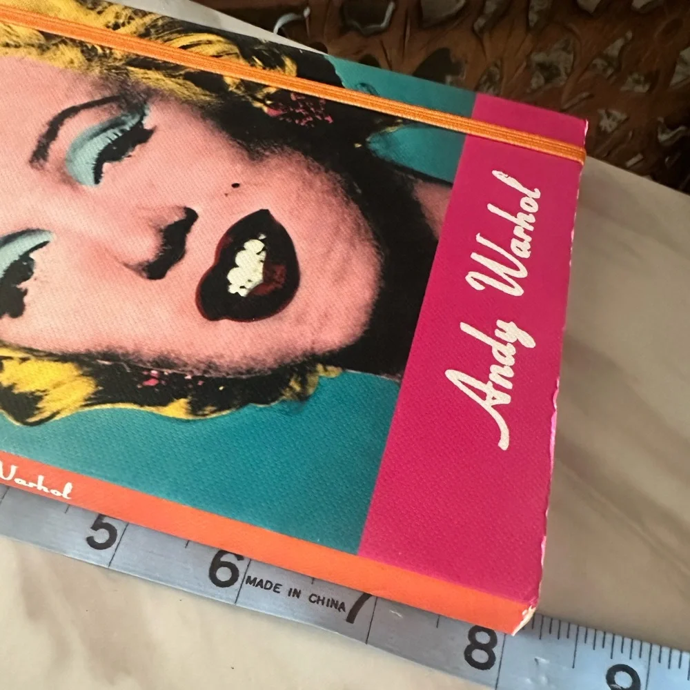 Andy Warhol Marilyn Monroe Pop Art Notebook Journal w/ Bookmark Attached.
